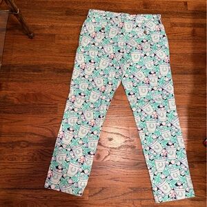 Vineyard Vines Teal and White Patterned men  Pants sz 32/32